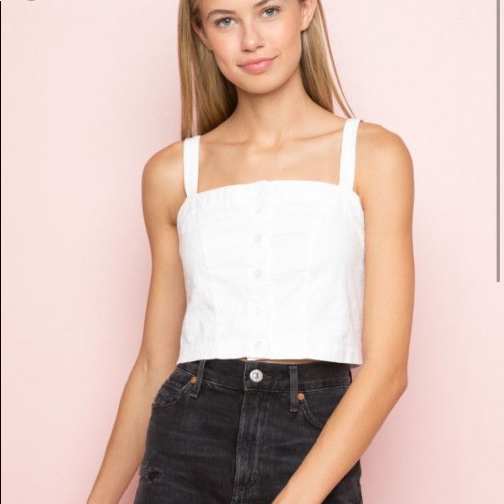 Brandy Melville white crop top